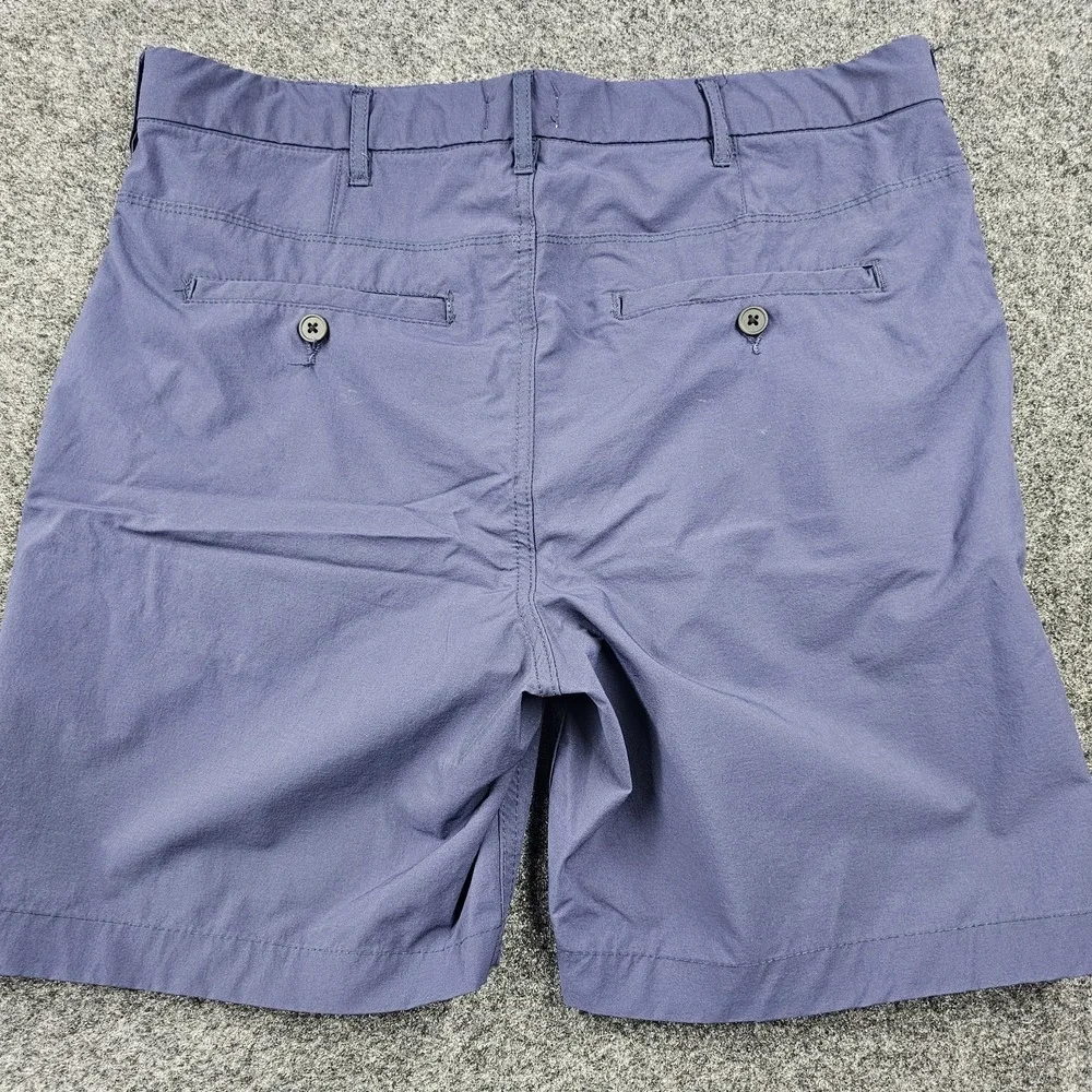 Onia Hybrid Shorts Men's 31 Blue Stretch Performance Casual Flat Front 7 Inch